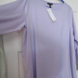 EILEEN FISHER tencel top TUNIC light lavender long sleeve quality XL NWT quality
